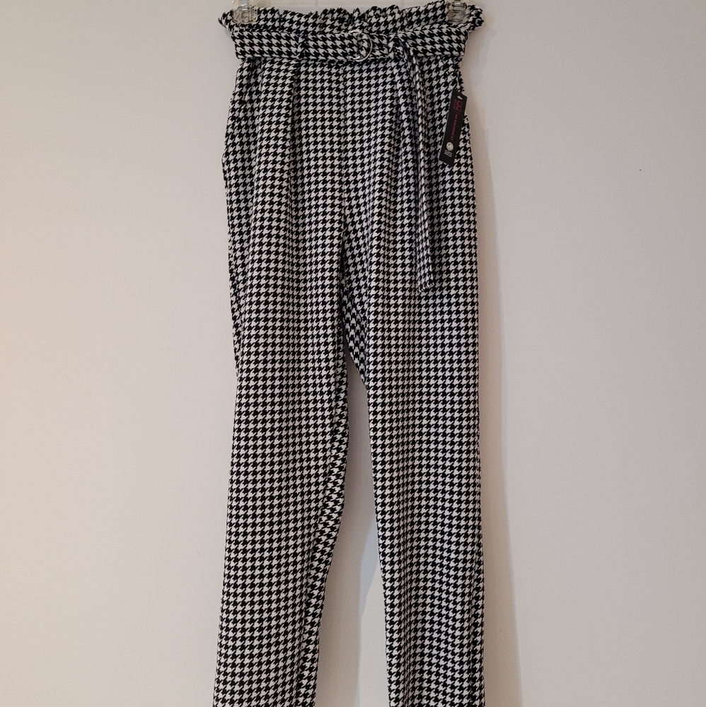 Dogtooth, stretchy, dress pants